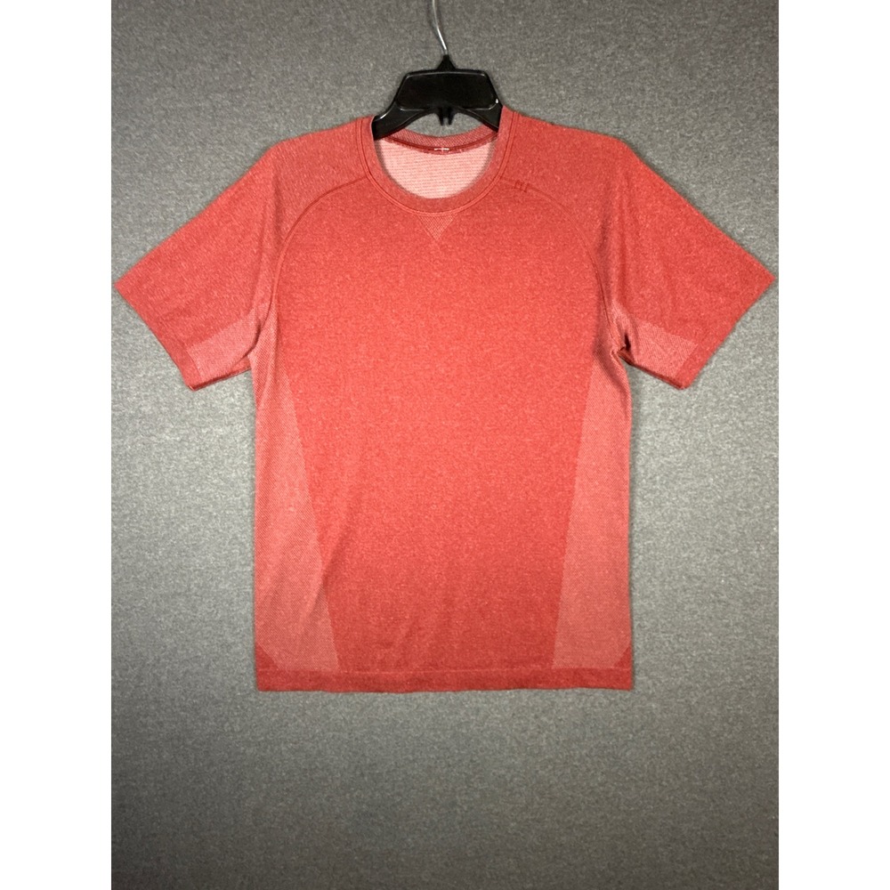 Lululemon Mens Metal Vent Tech Short Sleeve Shirt Red Heathered Size S